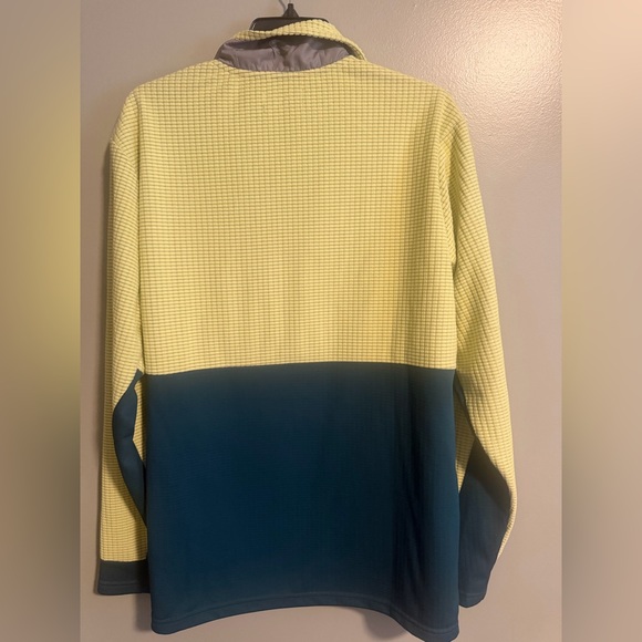 Reel Life Men's Grid Fleece 1/2 zip sunny lime pullover sweatshirt size L NWT - Picture 9 of 13